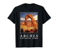Art de Voyage rétro du Parc National des Arches, Utah Desert Arch T-Shirt