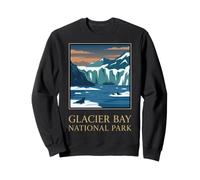 Art de Voyage rétro Vintage du Parc National de Glacier Bay en Alaska Sweatshirt