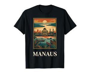 Art de Voyage rétro Vintage sur Le fleuve Amazone à Manaus, Brésil T-Shirt