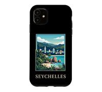Art de Voyage sur la Plage des îles Tropicales des Seychelles Coque pour iPhone 11
