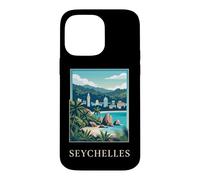 Art de Voyage sur la Plage des îles Tropicales des Seychelles Coque pour iPhone 14 Pro Max
