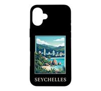 Art de Voyage sur la Plage des îles Tropicales des Seychelles Coque pour iPhone 16 Plus
