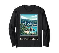 Art de Voyage sur la Plage des îles Tropicales des Seychelles Manche Longue