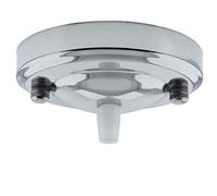 Art Deco Emporium Rosace de plafond en métal avec poignée en nylon (entièrement mise à la terre) en finition chromée