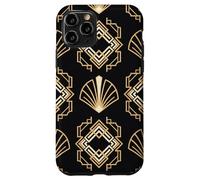 Art Déco Fan Géométrie Casino Rétro Élégant Graphique Coque pour iPhone 11 Pro