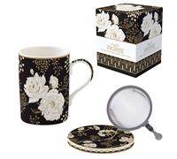 ART DECO FLOWERS Coffret Tisanière 35 cl en porcelaine