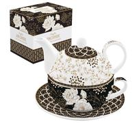 ART DECO FLOWERS Tea for One Théière et Tasse avec soucoupe