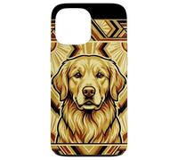 Art Déco Golden Retriever Retro Coque pour iPhone 13 Pro Max