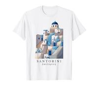 Art déco Grecque église Village îles grecques T-Shirt