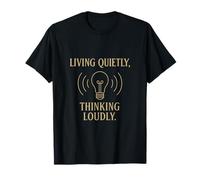 Art Déco Introverti Vivre Tranquillement Penser Loudly T-Shirt