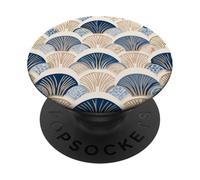 Art Déco Majolique Motif géométrique en Forme d'arche ondulée PopSockets PopGrip Adhésif