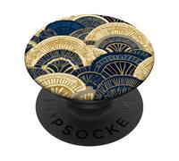 Art Déco Majolique Motif géométrique en Forme d'arche ondulée PopSockets PopGrip Adhésif