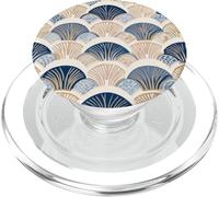 Art Déco Majolique Motif géométrique en Forme d'arche ondulée PopSockets PopGrip pour MagSafe