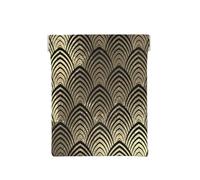 Art Déco Noir Champaigne Or Écailles Coquillages, Sac de Rangement pour Femmes, Portefeuille supérieur à Presser, Petit Porte-Monnaie, Pochette de Changement