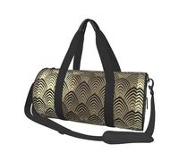 Art Déco Noir Champaigne Or Écailles Coquillages, Sac de Voyage de Grande capacité, Sac à Main Rond, Sac de Voyage de Sport, fourre-Tout, Sac de Fitness
