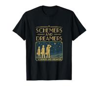 Art Déco Schemers and Dreamers Gold White Team Spirit T-Shirt