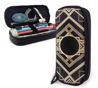 Art Déco, Vintage, Époque, Gatsby Le Magnifique, Doré, Noir, Porte-Crayon, Grande Capacité, Pochette À Crayons, Organisateur De Papeterie Avec Fermeture Éclair Pour L'école Et Le Bureau, Trousse De Ma