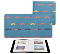 Art Decor - Album photo autocollant rétro - Motif moustache - Pour toutes les photos de 10 x 15 cm, 12 x 17 cm, 15 x 20 cm
