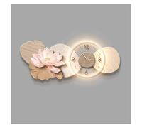 Art Decor avec horloge 3D moderne grande lampe murale et télécommande, grandes horloges silencieuses sans tic-tac, sculpture pour salon, chambre à coucher, bureau - lumières LED incluses à suspendre