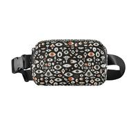 Art Decor Sac banane élégant motif moustache rétro Happy Fête des pères Femmes Hommes Adolescents Sac banane pour cyclisme, randonnée, gym, Mauvais yeux noirs et blancs, 1 Size