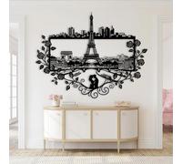Art décoratif en métal tour Eiffel pour cuisine et bureau, esprit moderne | Le motif tour Eiffel en métal offre un esprit minimaliste pour salle de bain, cuisine et bureau grâce à des contours nets.