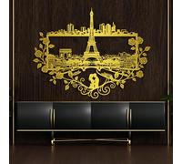 Art décoratif en métal tour Eiffel pour cuisine et bureau, esprit moderne | Le motif tour Eiffel en métal offre un esprit minimaliste pour salle de bain, cuisine et bureau grâce à des contours nets.
