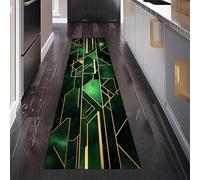Art Décoratif Ligne Tapis de Couloir Antidérapant 80 x 200 cm, Géométrique Rectangle Moderne Marbre Tapis de Passage Lavable Cuisine Devant Evier Salon Chambre à Coucher Descente de lit Interieur