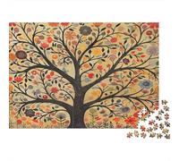 Art des Fleurs et du Bois Casse-tête 1000 Pièces sans Poussière, Grand Puzzle Jeu De Patience pour Un Passe-Temps pour Adulte, Étoile du Cadeau De Noël 70x50cm/1000pcs