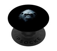 Art des légendes de la Montagne avec Visage de yéti et de créature enneigée PopSockets PopGrip Adhésif