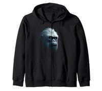 Art des légendes de la Montagne avec Visage de yéti et de créature enneigée Sweat à Capuche