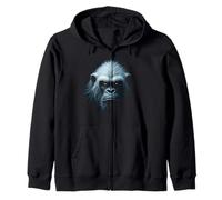 Art des légendes de la Montagne avec Visage de yéti et de créature enneigée Sweat à Capuche