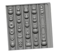 Art des ongles en silicone avec boucles porte-bonheur et boucles de paix pour décoration d'ongles 3D en relief