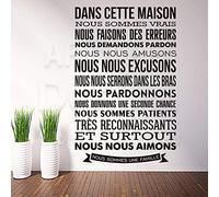 Art Design Décoration De La Maison Règles De Citation Française Caractère Stickers Muraux Décoration De Maison Mobile Décalque De Chambre De Mot Français 4 43 Cm X 57 Cm