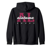 Art d'État collégial rétro Alabama Cheer Pink Leopard Sweat à Capuche