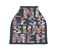 Art D'Été Sans Fin Housse de Canopée de Siège de Voiture pour Poussette Bébé Dais Siège-Auto Couverture D'Allaitement Pare-Soleil Respirant Extensible pour Garçons Filles
