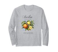 Art d'été sicilien Vintage Citron sicilien Manche Longue