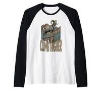 Art d'extérieur Vintage en Pleine Nature en Forme de Mouflon d'Amérique Manche Raglan