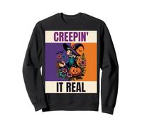 Art d'halloween Vintage Creepin' It, véritable œuvre d'halloween Sweatshirt