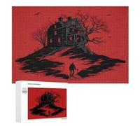 Art d'horreur Puzzles De 1000 Pièces, Puzzle pour Adultes en Bois, Jeu D'adresse Toute La Famille, （75×50cm）