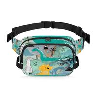 Art Dinosa Sac banane multifonction pour voyage, sport, course à pied, texture marbrée, sac banane pour femmes, hommes, filles, garçons, couleur, XL, Organiseur de sac