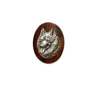 Art-Dog Clip de Bague de Concours Canin Porte-Numéro - Accessoire d'exposition canine fait à la main - Dog Tag Clip 7x5cm - Szpitz