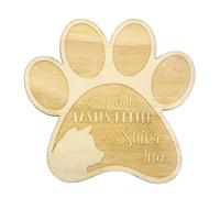 Art-Dog Dessous de Verre pour Chien - Dessous de Verre en Bois en Forme de Patte pour Les Amoureux des Chiens - Dessous de Verre pour Chiens - 9,5x10 cm Shiba Inu