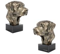 Art-Dog Dog Marble Statue - Édition Unique ArtDog Collection - Sculpture en Bronze Coulé à Froid Faite à la Main pour Les Amateurs de Chiens d'Intérieur - Statue Labrador Retriever