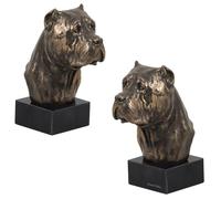 Art-Dog Dog Marble Statue - Édition Unique ArtDog Collection - Sculpture en Bronze Coulé à Froid Faite à la Main pour Les Amateurs de Chiens d'Intérieur - Statue Cane Corso