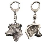 Art-Dog Porte-clés Chien Mignon - Collection Exclusive Porte-clés Mignon Jack Russell Terrier - Porte-clés Plaqué Argent Mignon avec Serrure de 2,5 cm - 4,5x4,2x10,9cm