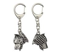 Art-Dog Porte-clés Chien Mignon - Collection Exclusive Porte-clés Mignon La laguna terrier - Porte-clés Plaqué Argent Mignon avec Serrure de 2,5 cm - 3,5x4x10cm