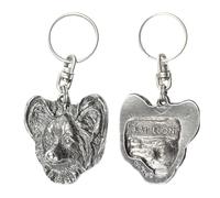 Art-Dog Porte-clés chien mignon - Collection exclusive Porte-clés mignon Papillon - Porte-clés mignons plaqués argent avec cadenas 2,5-4,7x4,2x9,9cm