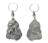 Art-Dog Porte-clés chien mignon - Collection exclusive Porte-clés mignon Poddle - Porte-clés mignons plaqués argent avec cadenas 2,5-6,3x4,4x10,8cm
