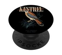 Art d'oiseaux crécerelles américains Vintage, Observation de la Nature PopSockets PopGrip Adhésif