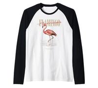 Art d'oiseaux Flamants Roses américains Vintage, Observation de la Nature Manche Raglan